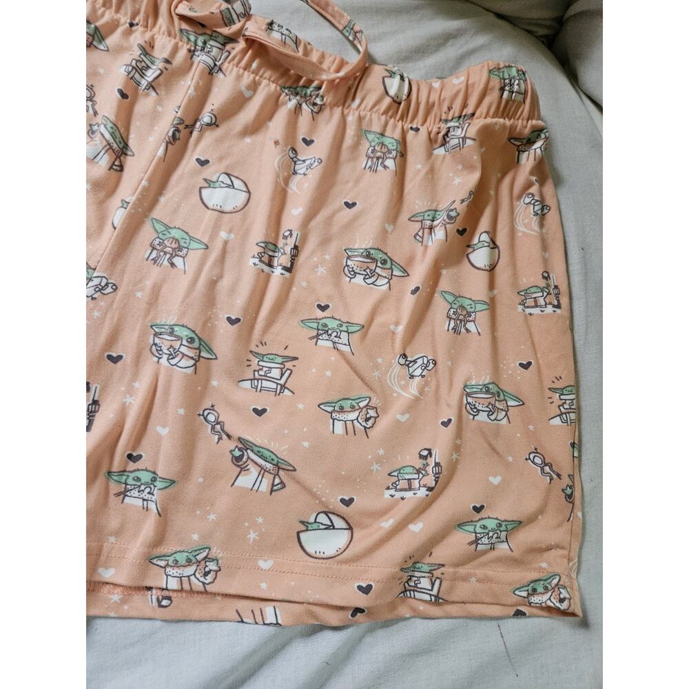 Star Wars Baby Yoda PJ Pajama Shorts Size M Ladies - Picture 3 of 6